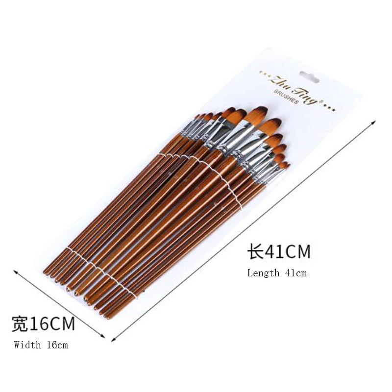 13 шт./компл. нейлоновая Акварельная кисть для рисования ручка набор обучения DIY