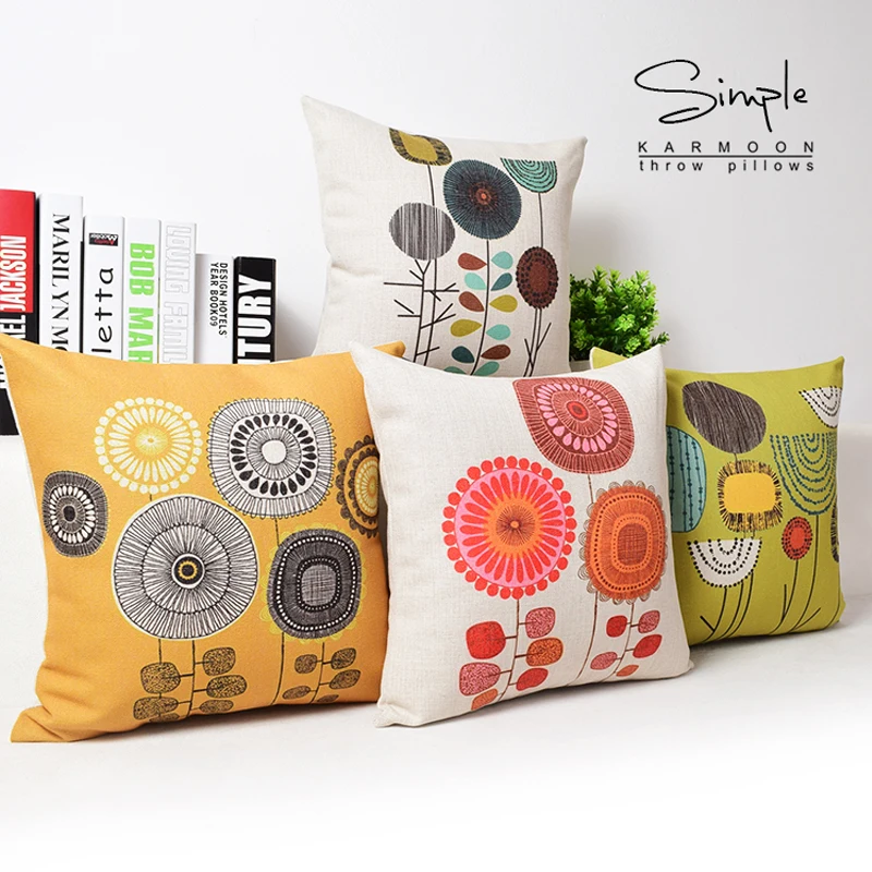 Геометрический цветок наволочка домашнее декоративное диван ретро Цветочная