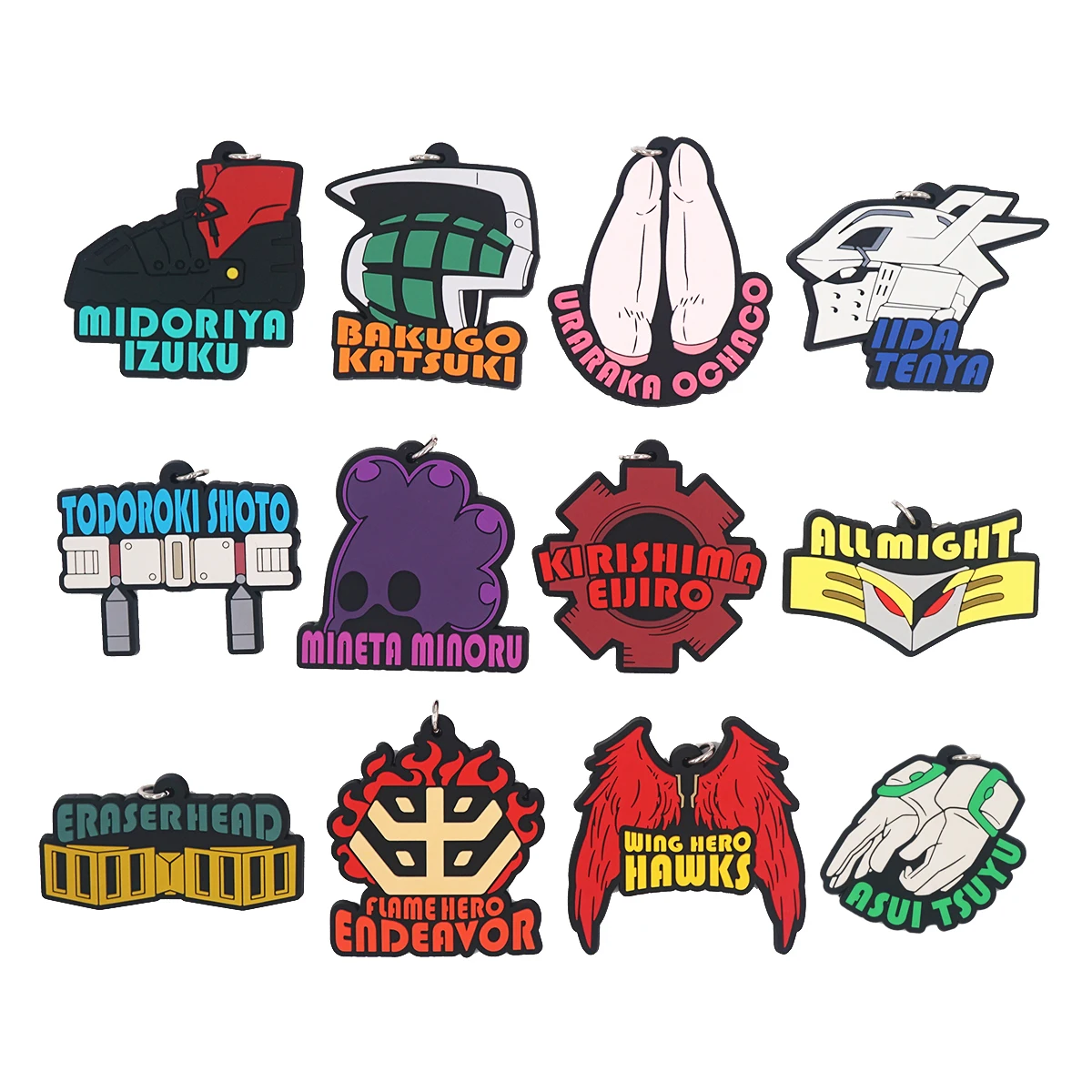 Резиновый брелок для ключей моя геройская Академия Аниме Boku No Hero Bakugou Eijiro Hawks Aizawa