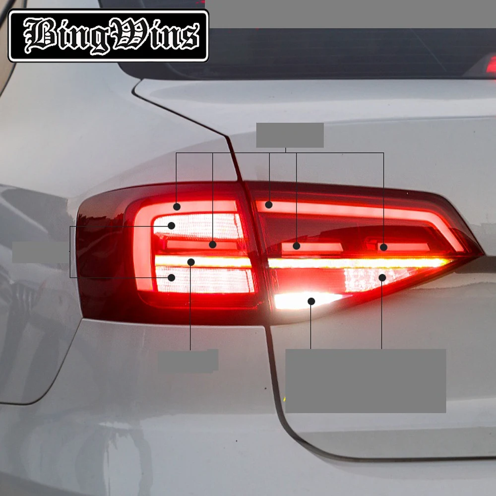 

Car style For 15-18 VW MAGOTAN tail light assembly refitting led streamer steering LED driving lights brake lights fog lights re