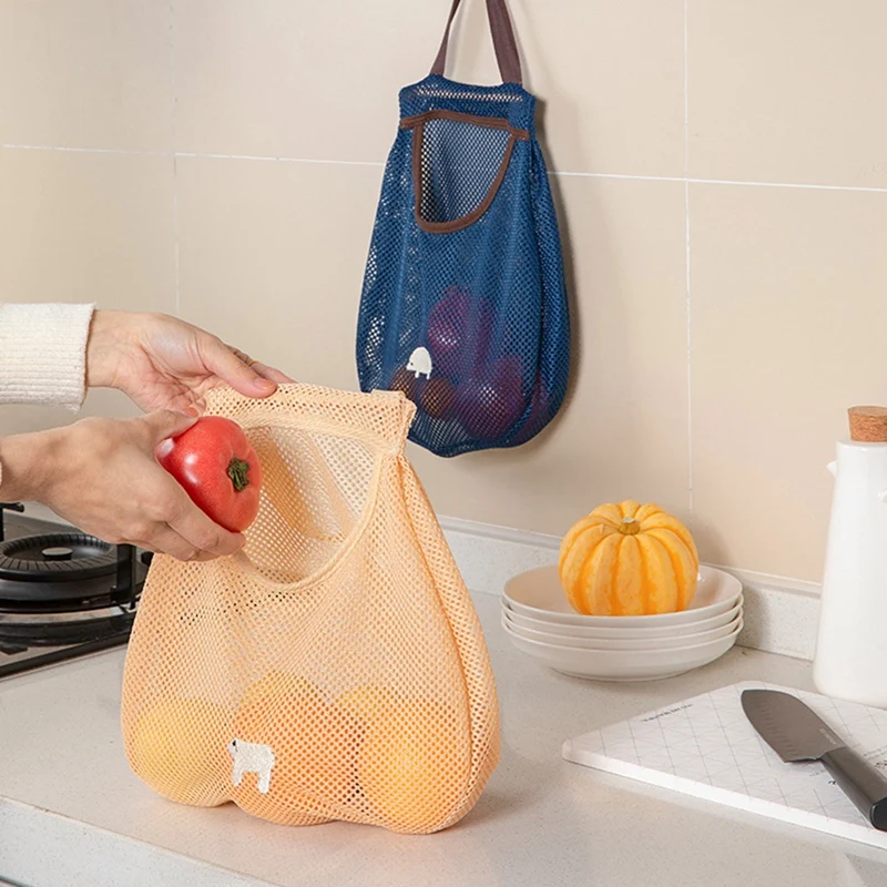 Подвесная Сетчатая Сумка для хранения овощей экологически чистая сумка лука