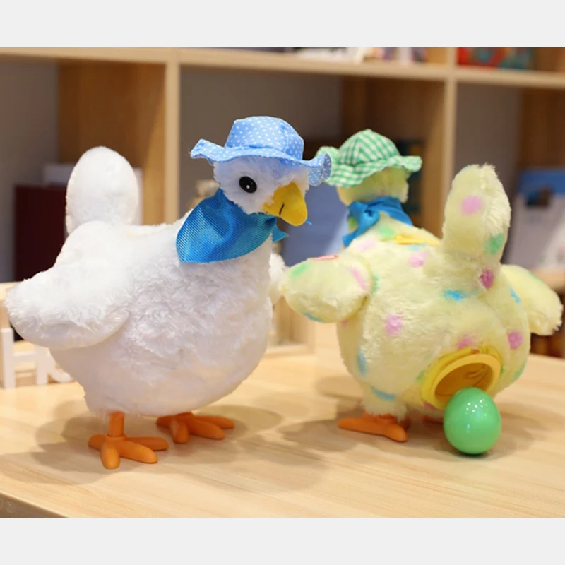

Новые детские откладки яиц куриных дети Kawaii электрическая плюшевая игрушка с курицей для детей Новинка веселые развивающие игрушки анти-ст...