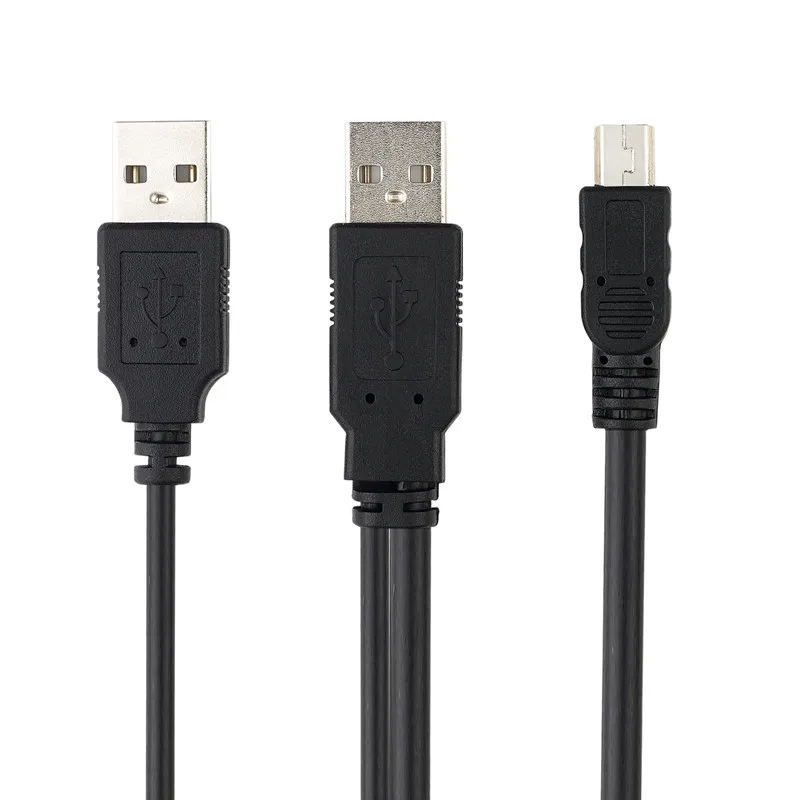 2 in 1 USB2.0 Type A Male to Mini 5P Cable+USB Power Cable Y Splitter For HDD MP3 MP4 Camera | Компьютеры и офис