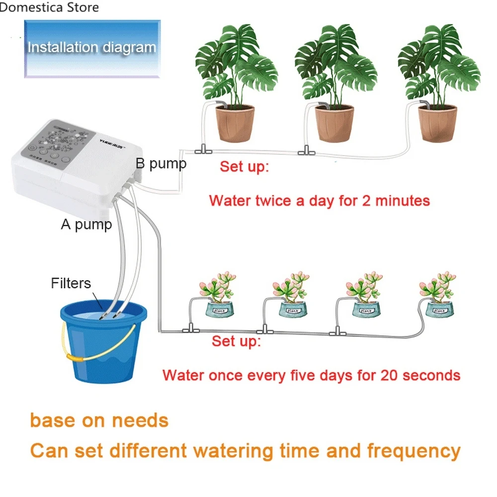 

Solar Watering Pump Intelligent Automatic Watering Device Wifi Pump Potted Flower Drip Irrigation Remote Watering Timer