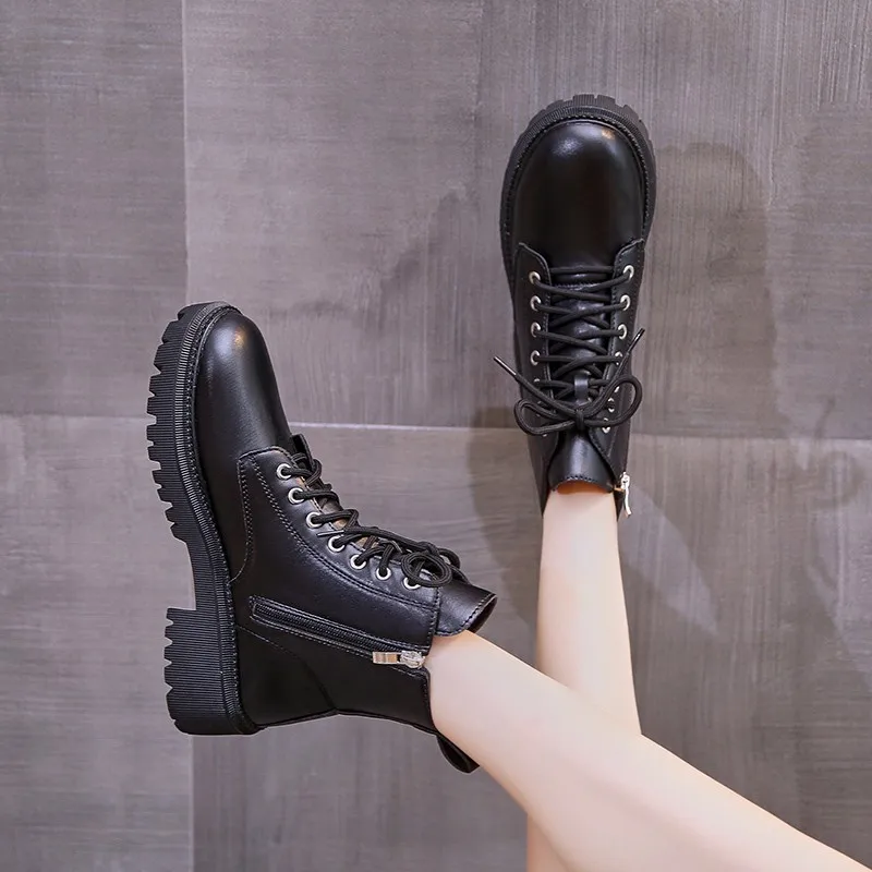 

2021 Women Platform Chelsea Boots Fashion Boots Wedges Boots Casual Ankle Boots Ladies Short Boots Chunky Boots