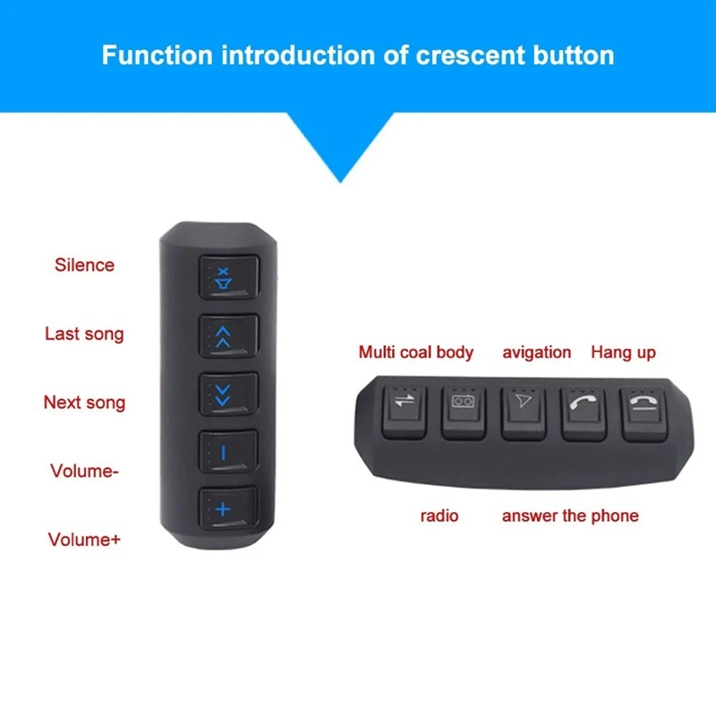 

DVD Multifunction Backlight Easy Install Remote Control Universal Wireless Interior Trim Car Steering Wheel Button