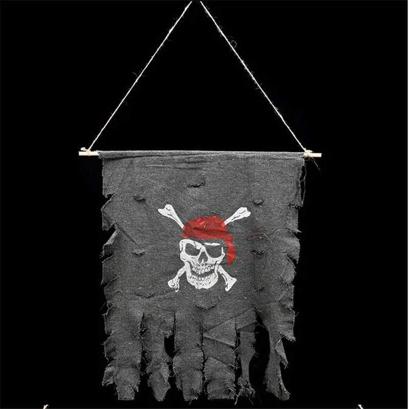 1 шт. Хэллоуин пиратский флаг украшения вечерние скелеты флаги декоративный