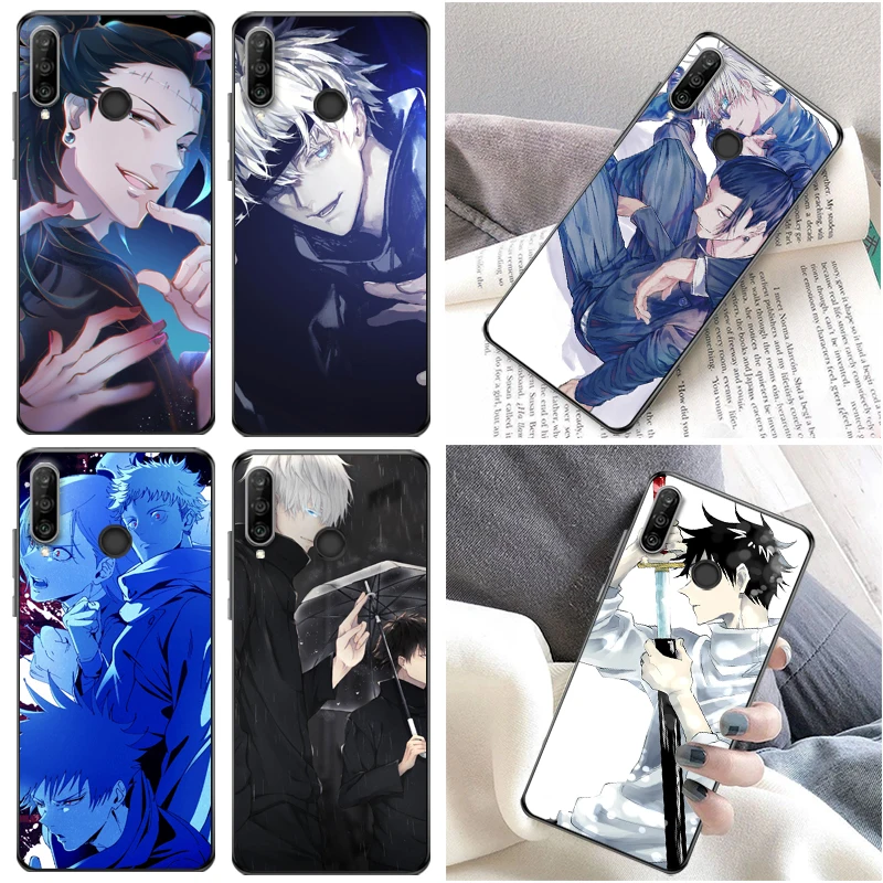 

Jujutsu Kaisen Satoru Gojo Fushiguro Megumi Yuji Itadori Sukuna Phone Case For Huawei P30 Pro Lite Back Cover Funda Carcasa