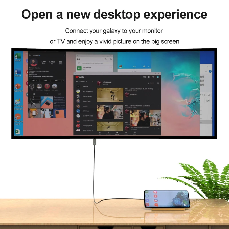 

4K USB C For Type C To 1080p 4K 60HZ Cable Thunderbolt 3 Adapter For Huawei P40 Mate 30 Pro MacBook Air Ipad Usb C Cable