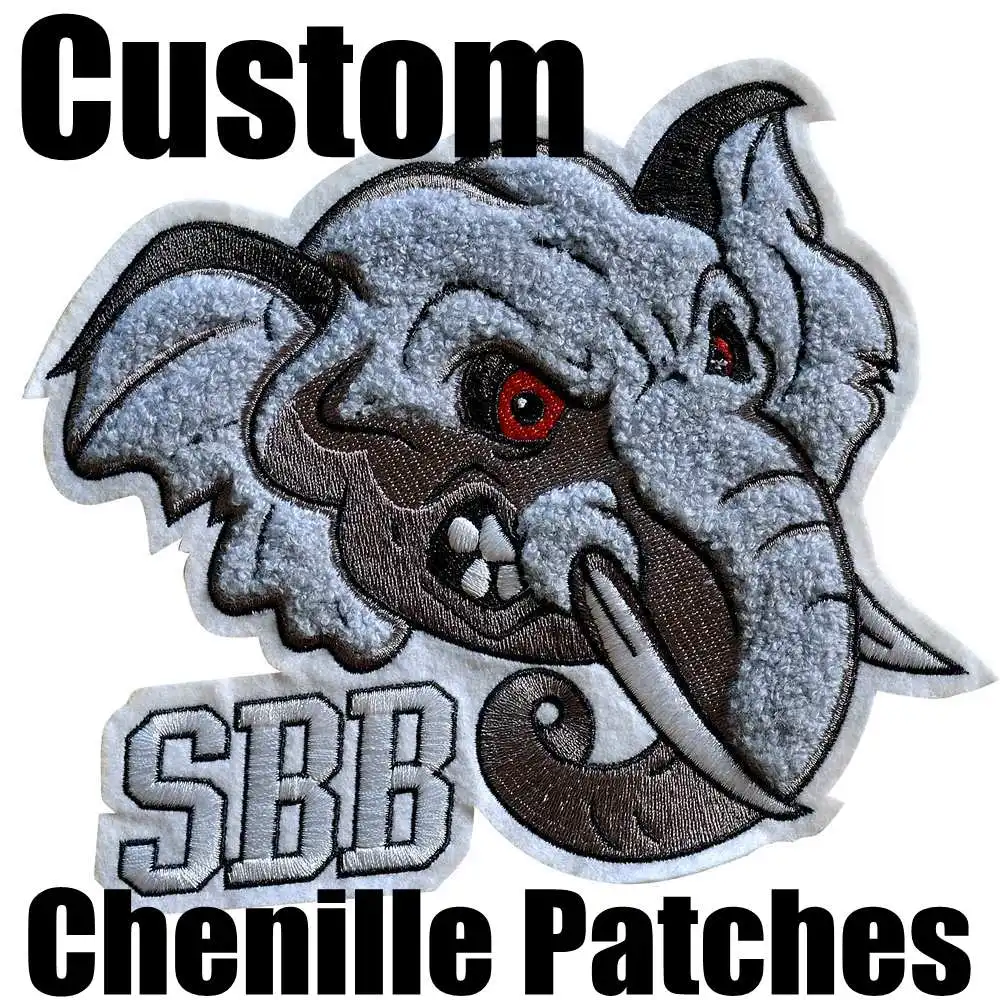 

Cheaper Price Custom Chenille Patches Letters patches For Hoodie stick-on Backing Name Chenille Patches