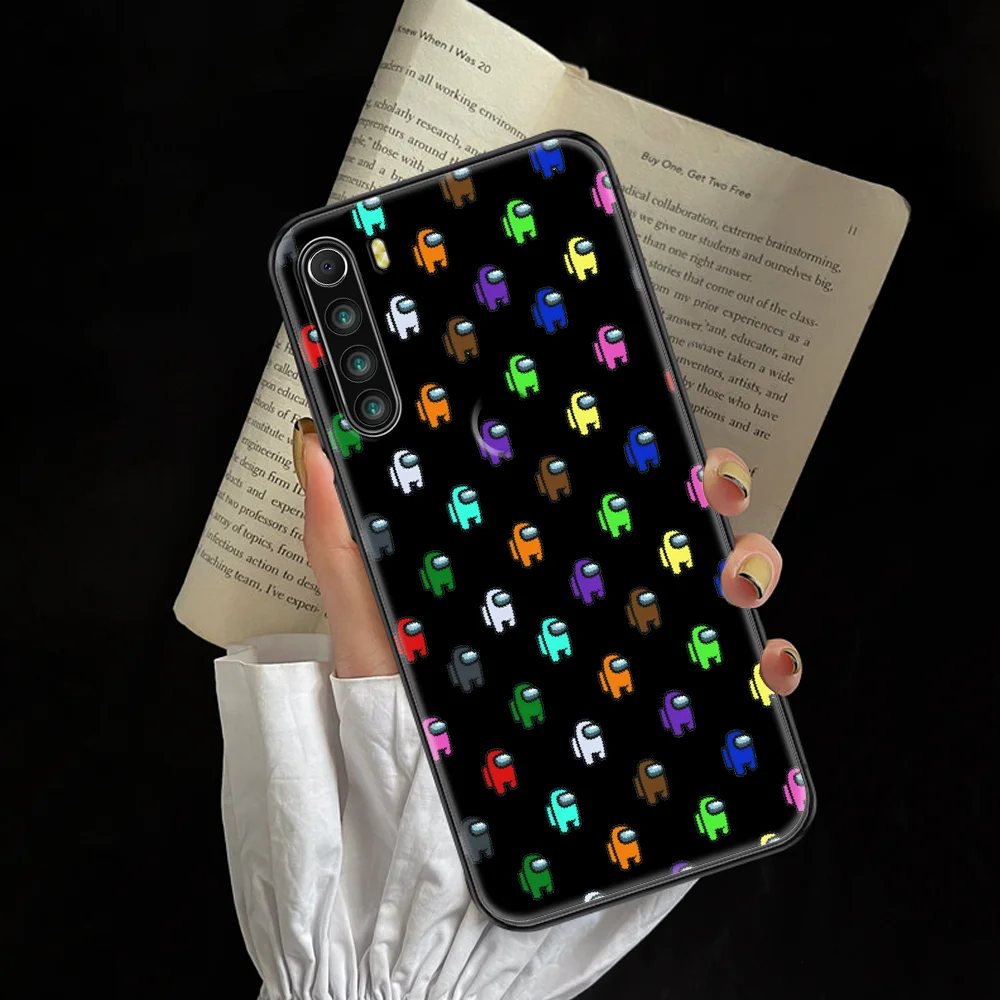 

AmongS Game us Phone case For Xiaomi Redmi Note 7 7A 8 8T 9 9A 9S 10 K30 Pro Ultra black 3D back silicone Etui pretty bumper