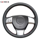 Черная чехол рулевого колеса автомобиля из искусственной кожи ручной работы для Mazda 6 (США) 2009-2010 Mazda 8 2011-2015 CX-9 CX9 2007 2008