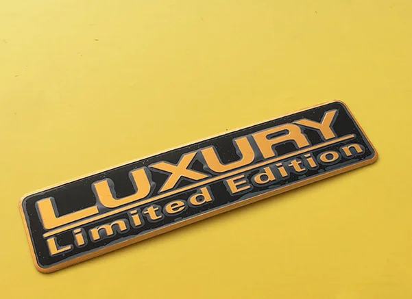 

3D Yellow Metal LUXURY Auto Trunk Rear Fender Emblems Badge Decal Sticker Car Accessories