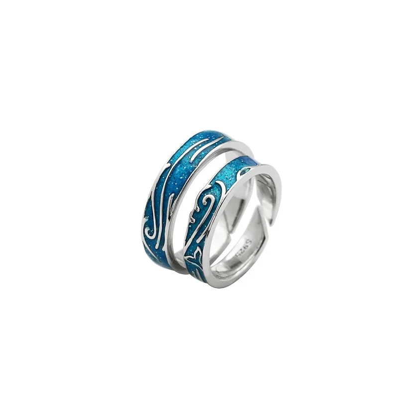 Женское Винтажное кольцо из серебра 925 пробы с градиентом | Украшения и