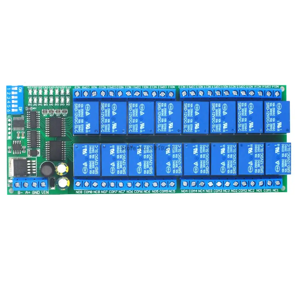 Реле Modbus RTU 12 В 16 каналов RS485 серия пульт дистанционного управления плата ПЛК|Реле|