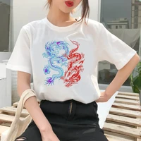 90s graphic top of the rock dragon pattern t shirt t shirt women tees female vintage harajuku fashion queen tshirt
