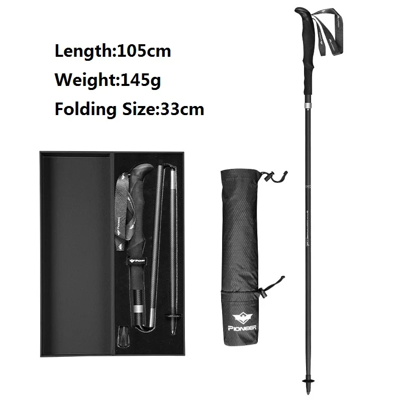 1 шт. портативная складная Трекинговая палка из углеродного волокна | Спорт и