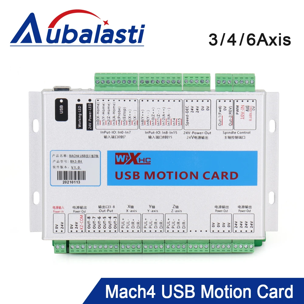 Cartão de Controle 10 para Cnc Breakout Board 3 4 6 Eixos Movimento 2000khz Apoio Windows7 Enrgaver Torno Máquina Xhc Mach4 Usb