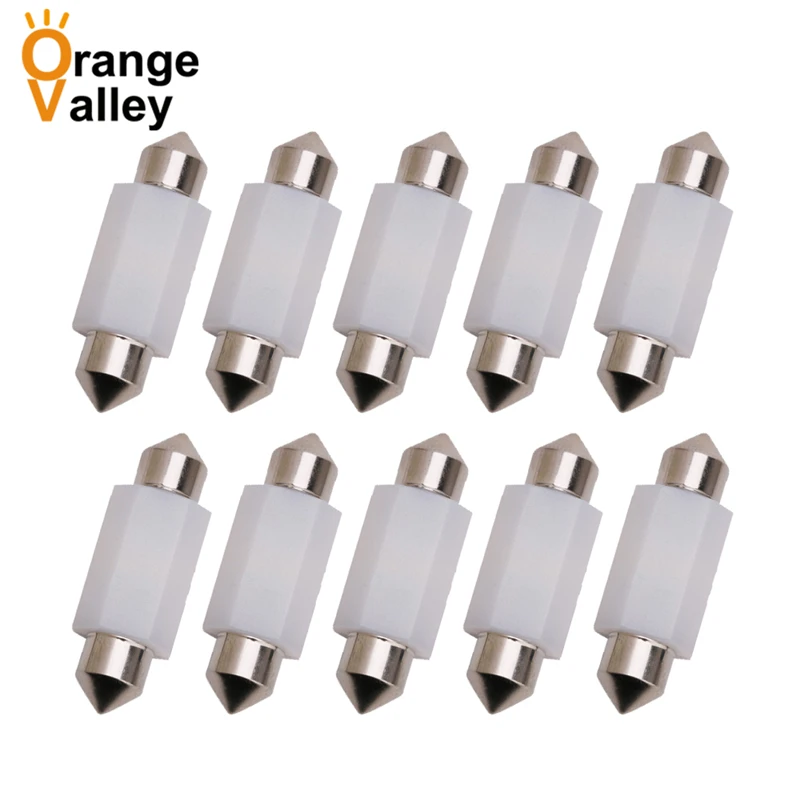 

10 шт. c5w led CANBUS 31 36 39 41 мм Festoon C10W Светодиодная лампа 3030 2 SMD 12V лампа для чтения Автомобильный интерьер светильник белый без ошибок