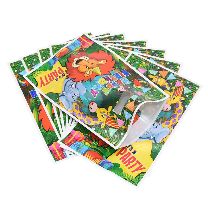 Вечерние принадлежности для декора в джунглях одноразовая посуда с животными из