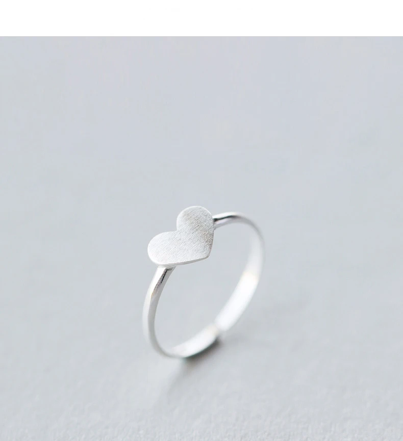 

DIEERLAN Retro Vintage Jewelry 925 Sterling Silver Heart Rings For Women Men Big Opening Antique Rings