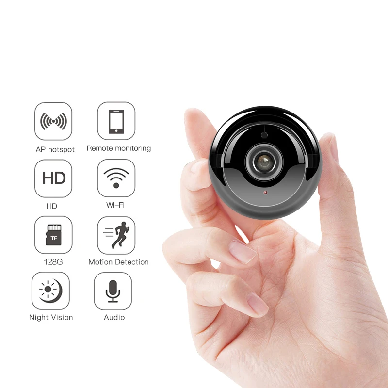 Домашняя мини-камера видеонаблюдения wifi 1080P ip-камера Беспроводная маленькая CCTV инфракрасная камера ночного видения Обнаружение движения Слот для sd-карты аудио приложение