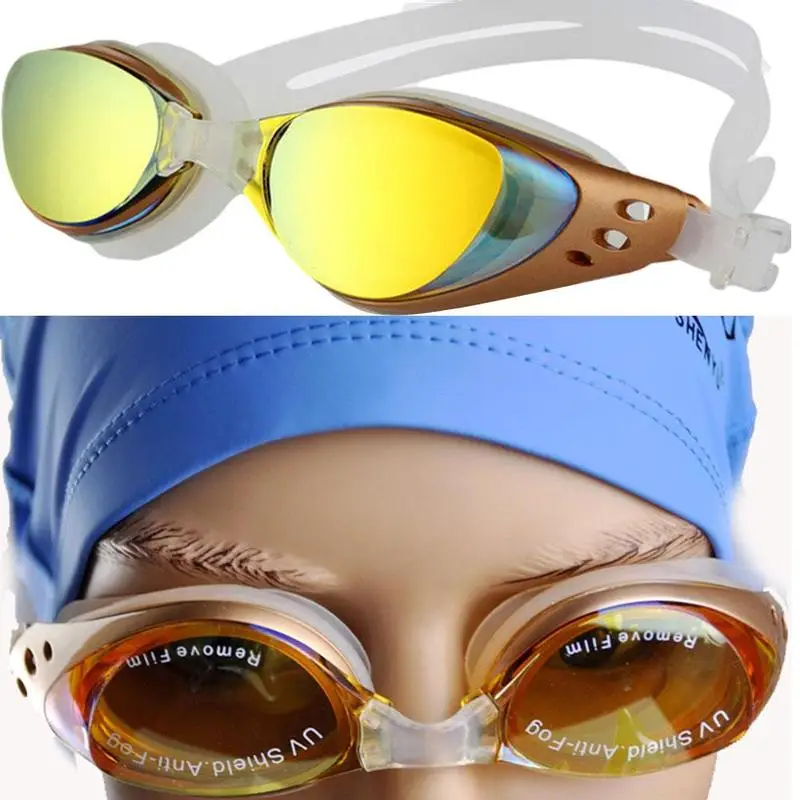 

Swimming goggles Myopia Men and women Anti-Fog professional eyewear silicone glasses Swimming arena Waterproof Adult Pool s P0T2