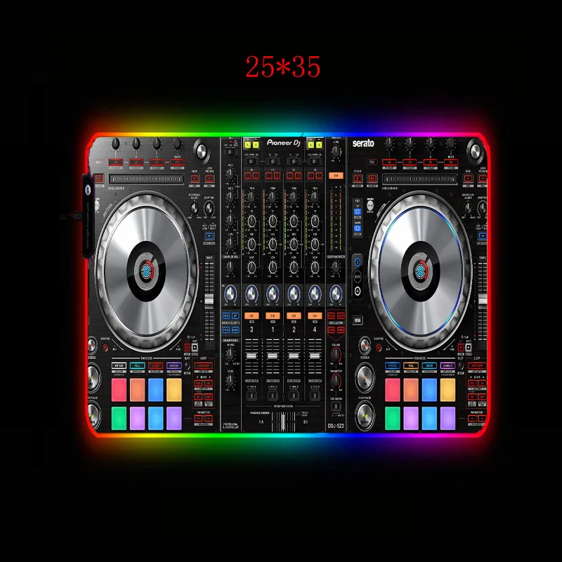 XGZ DJ ручным приводом светодиодный Gaming Keyboard RGB геймер большой коврик для мыши с