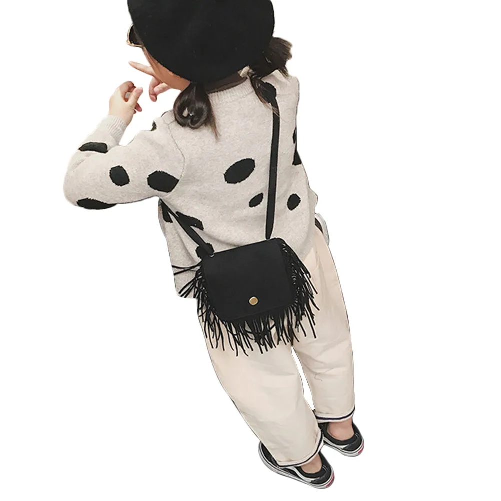 Pudcoco сумка-мессенджер с кисточками для маленьких девочек Сумочка монет Детская