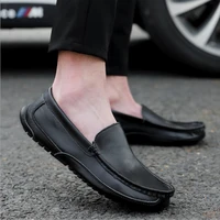 2021 new summer casual fashion all match hair stylist young mens leather shoes trend wear resistant lazy mens shoes zq0326