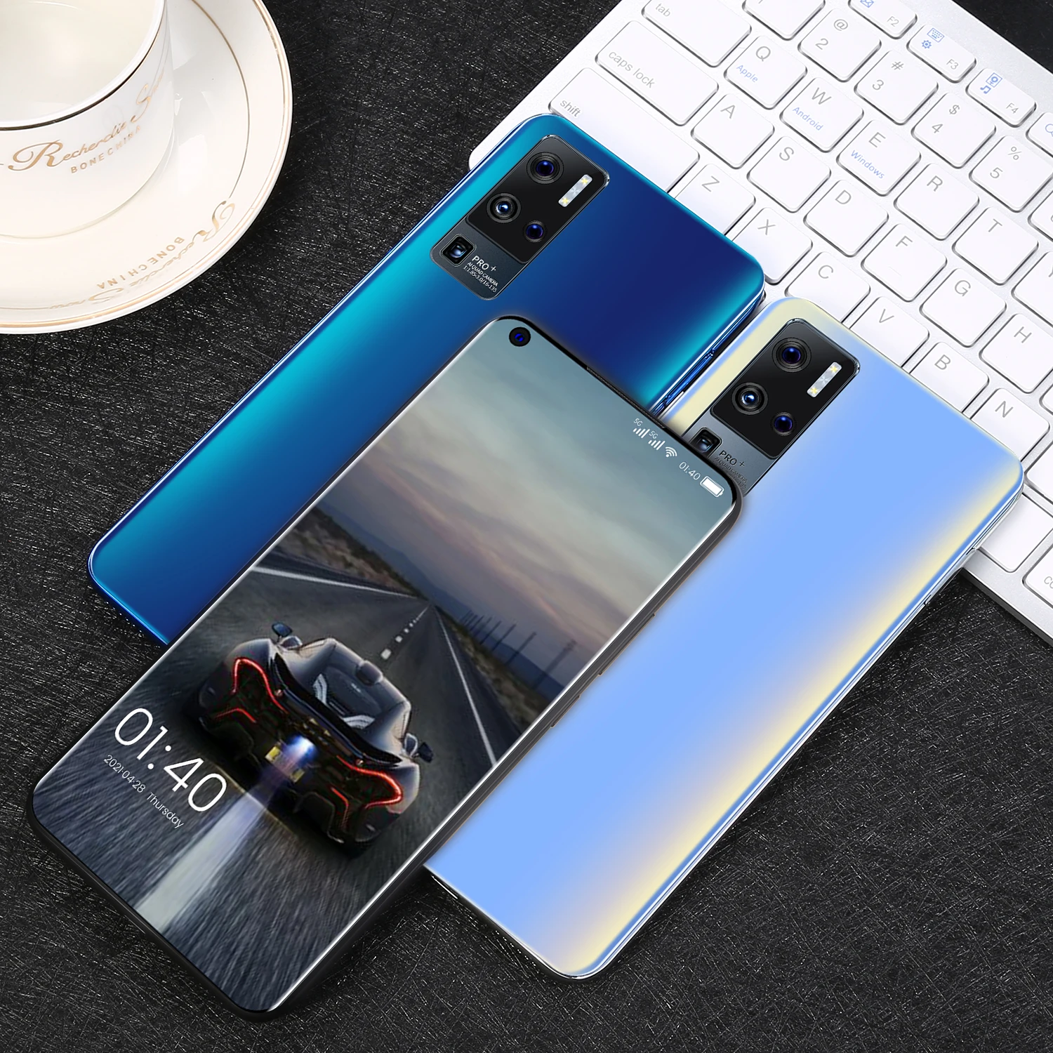 

Global Version OnePro 9+ Android11.0 6800mAh Newest 16GB 512GB MTK6893 5G 7.3 Inch Mobile Phone Waterdrop HD Screen Smartphone