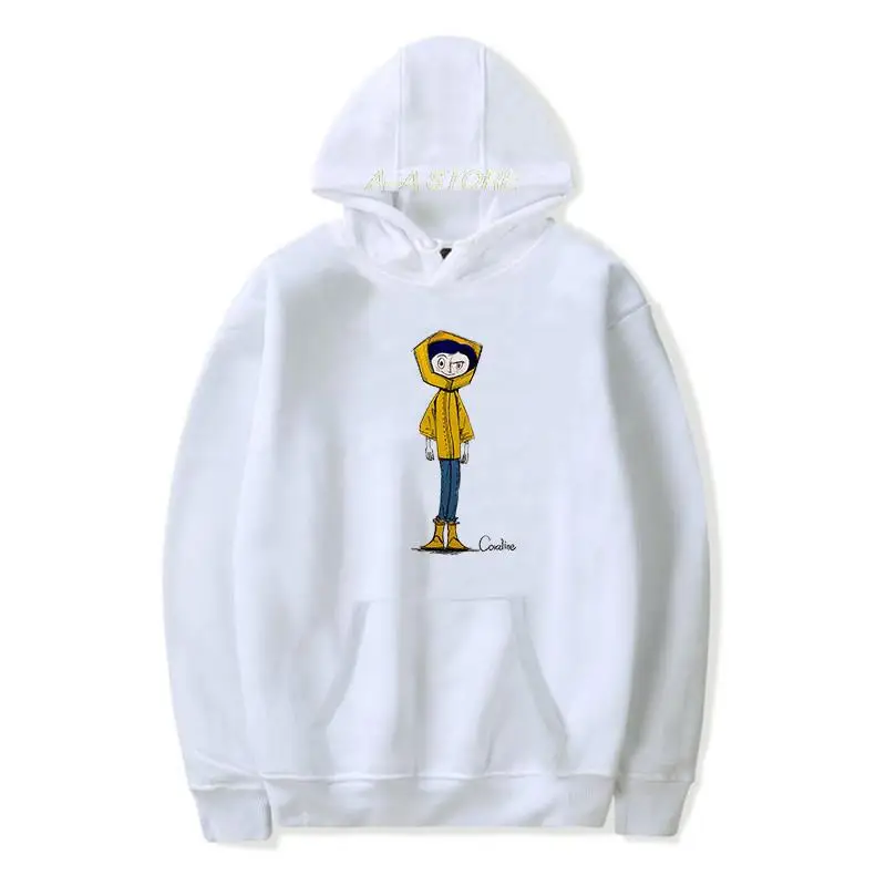 

Coraline Cartoon Leisure Cotton Hoodie Long Sleeve Printed Autumn Winter Men Fleece Sweatshirt Streetwear Anime jogging femme