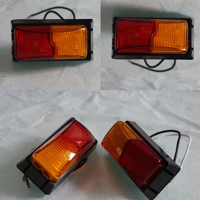 

4PCS 8 LED Car Truck Rear Tail Light Warning Lights Rear Lamps Waterproof Double Sides Marker Trailer Lights 10-30V