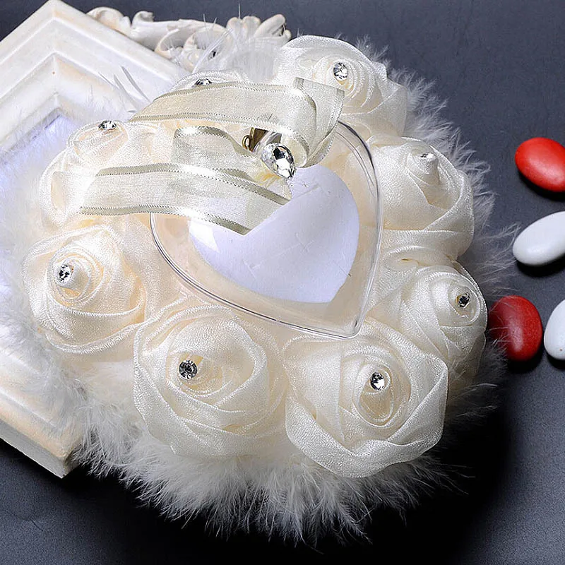 Шикарные цветы в форме сердца подарок на день Святого Валентина подушка кольцо