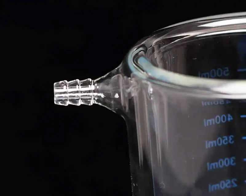 

Double Layer Beaker 500ml Jacketed Glass Beaker Photocatalytic Reactor High Borosilicate GlassGlasatory Glass Thickened