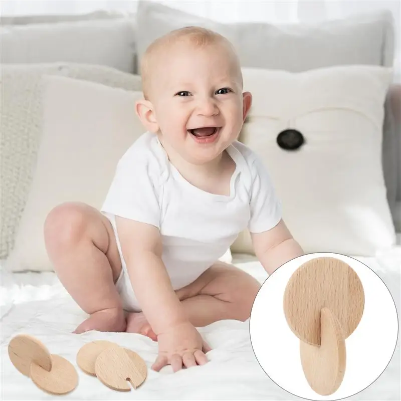 

2Pcs Baby Interlocking Wood Discs Early Learning Toy for Toddlers Baby Kids