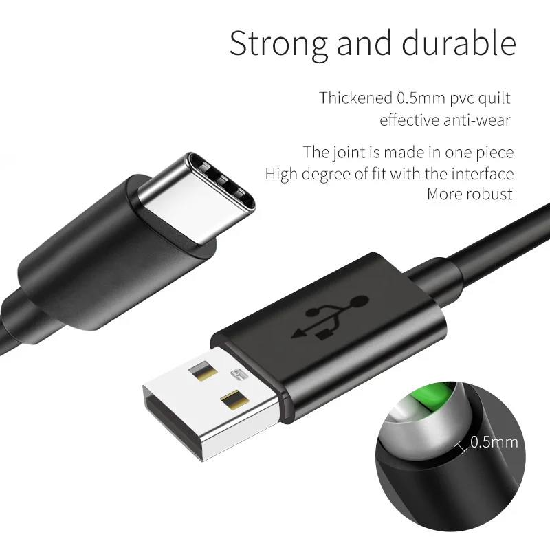 Кабель для зарядки телефона lenovo 1 м 2 м 5 в 3 а кабель для быстрой зарядки передачи данных type C Защита окружающей среды и прочный провод