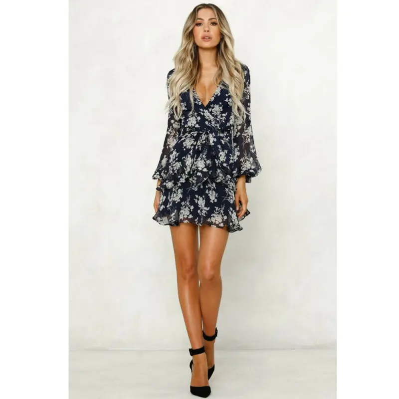 Новинка 2019 модная женская шифоновая летняя фотография в стиле бохо с цветочным