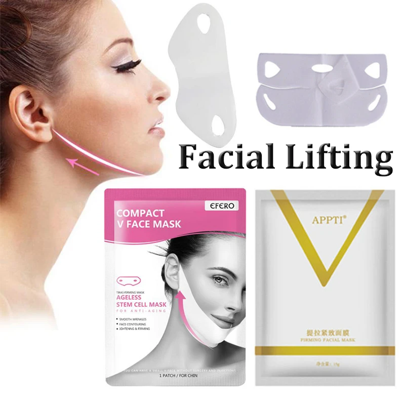 

1p Face Lifting Mask V Shape Slimming Mask Facial Line Remover Wrinkle Double Chin Reduce Lift Bandage Skin Care Do Dropshipping
