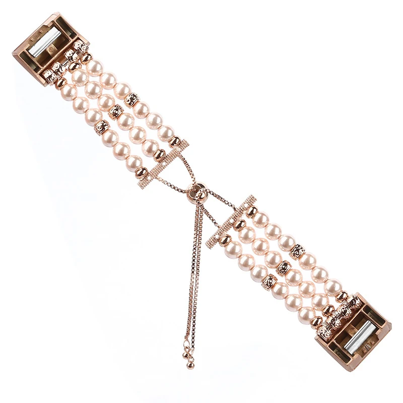 

UTHAI P86 Jewelry Pearl Bracelet Wristband Strap For Fitbit Charge 2 Adjustable band Watch Bands For Fitbit Charge2 Strap
