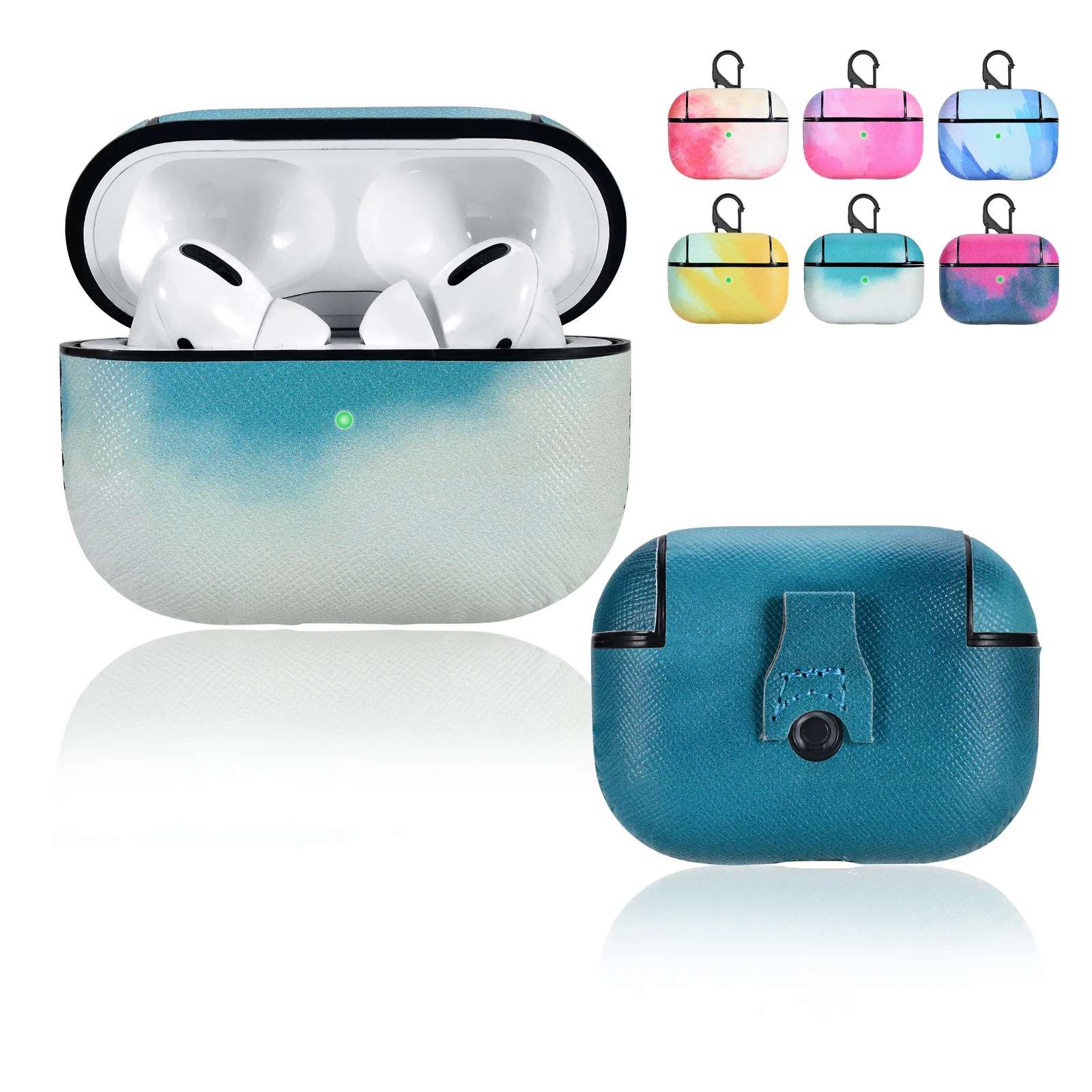 

Чехлы для Airpods Pro акварельные Apple Airpod Pro 3 Роскошный чехол для наушников Радужная наклейка кожаный чехол дизайнерский чехол Air Pod