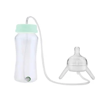 baby feeding bottle 300ml natural baby bottle self feed hands free baby bottle with long straw