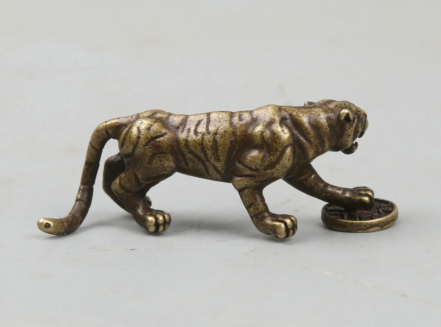 Коллекция редких китайских небольших бронзовых изысканных животных 54 мм/2 1 дюйма