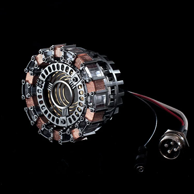 Металлический Ver MK2 MK1 Железный человек diy запчасти модель игрушки нагрудная лампа Мстители 1:1 Железный человек дуговой реактор фигурка дистанционный свет Arc