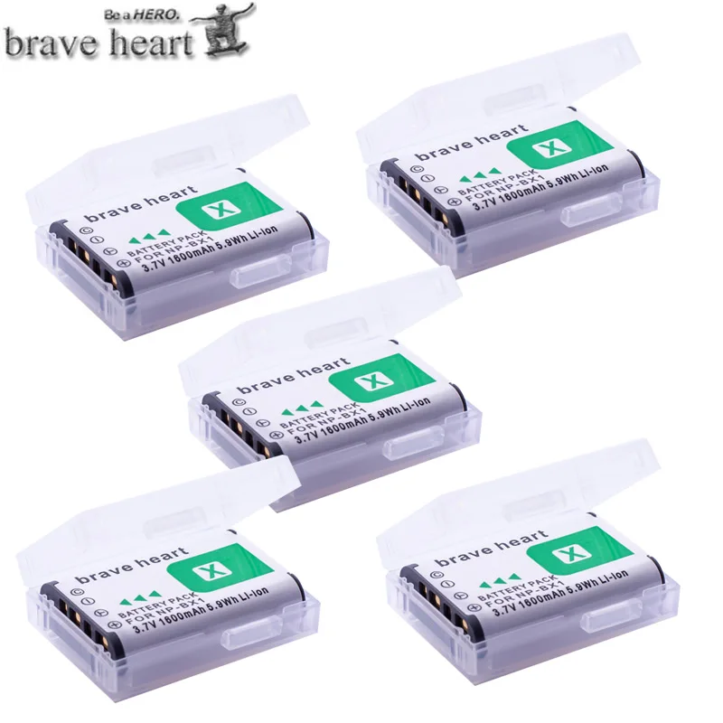 5battery 5x NP-BX1 np bx1 Батарея+ 3 слота ЖК-дисплей Зарядное устройство для sony DSC-RX100 DSC-WX500 Характеристическая вязкость полимера HX300 WX300 HDR-AS15 X3000R MV1 AS30V HDR-AS300 - Цвет: 5battery