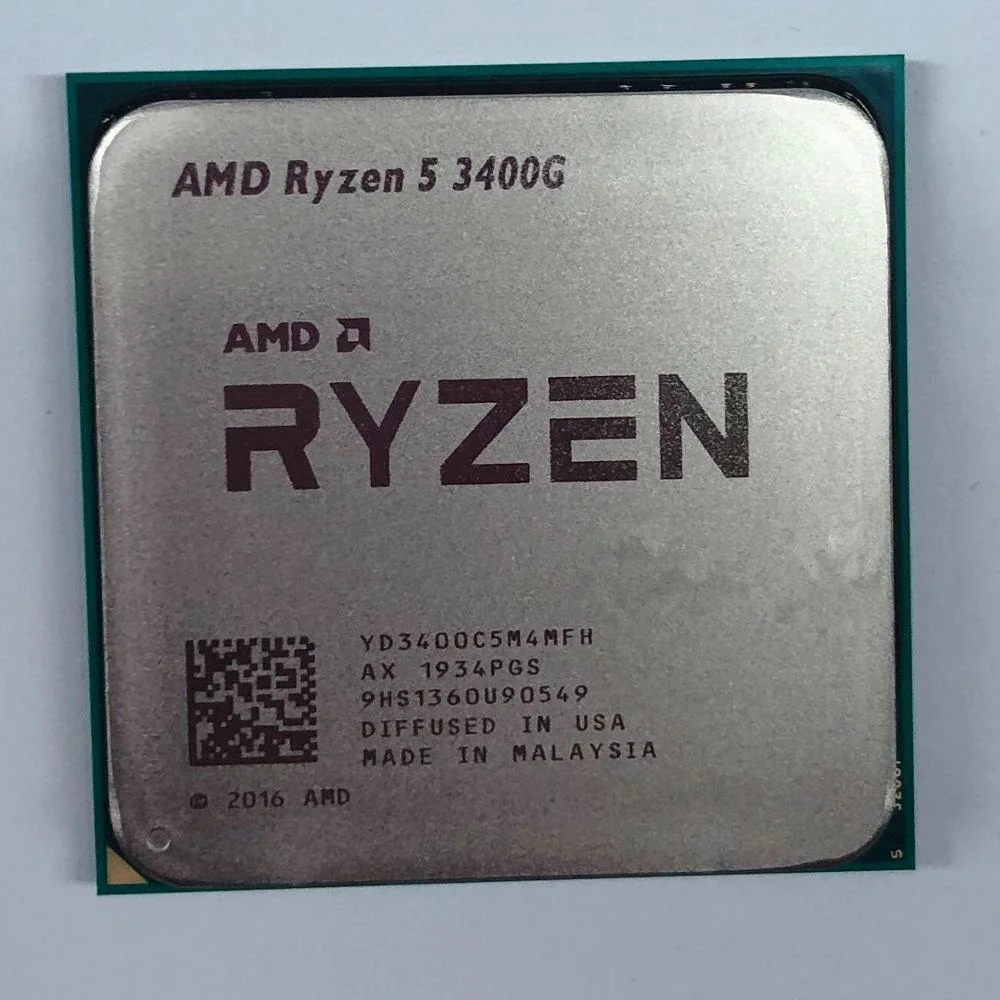 AMD Ryzen 5 3400G 3 7 ГГц Quad Core 8 жильный 65 Вт YD3400C5M4MFH гнездо AM4 Процессор