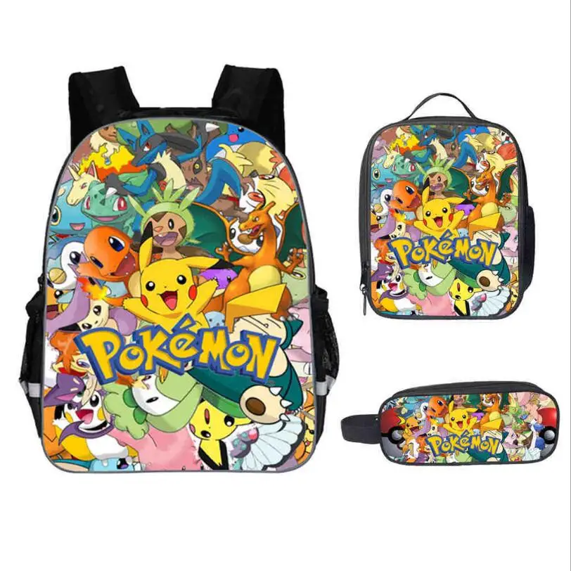 Новая Школьная Сумка Pokemon Go для подростков мальчиков и девочек детский