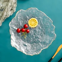 japanese nordic crystal glass fruit bowls with irregular border household salad bowl vajilla navidad piatti natalizi %d0%bf%d0%be%d1%81%d1%83%d0%b4%d0%b0