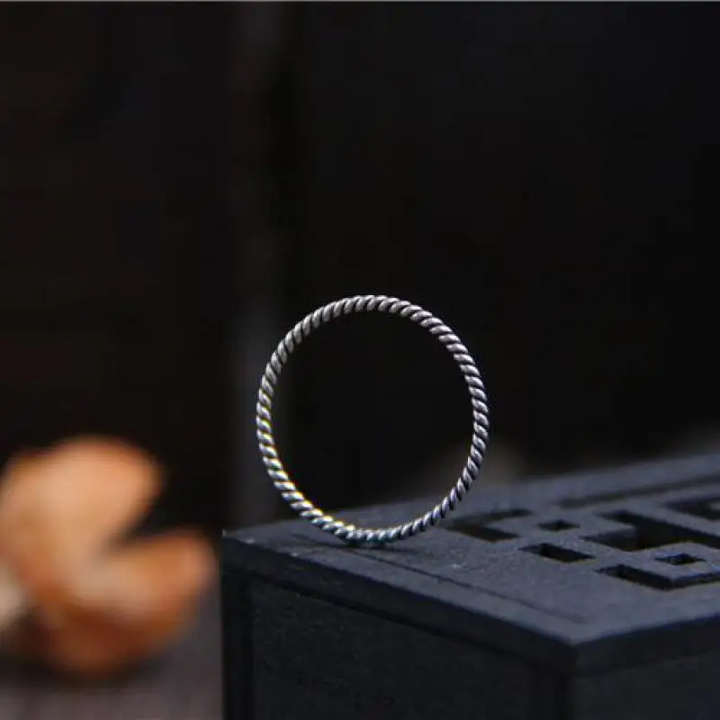 Элегантные реального чистого серебра 925 пробы серебряного цвета С хвостом кольца