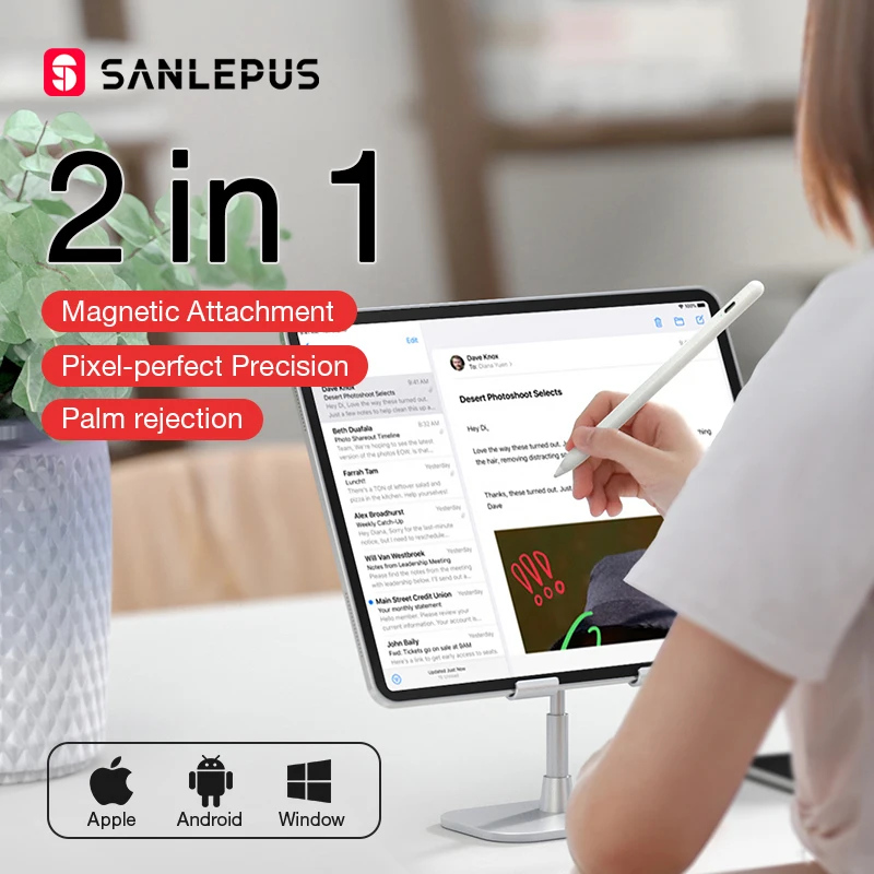 Стилус SANLEPUS Active для Apple Pencil 2 универсальный сенсорный рисования планшетов на Android